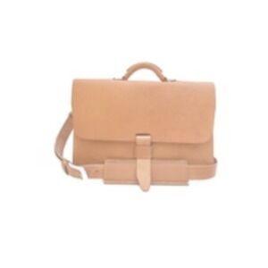 Vintage English Saddlers Original leather Briefcase Messenger Bag Wide Strap